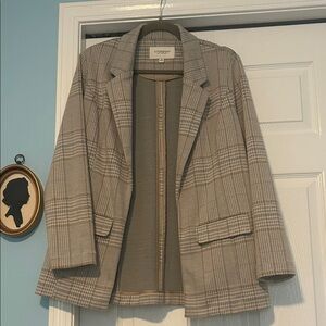 Liverpool Beige Checkered Women's Blazer